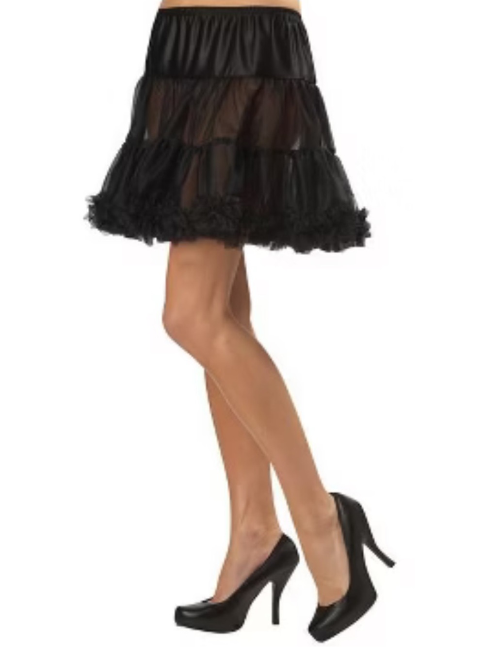 NWT California Costumes Black Layered Ruffled Pettiskirt